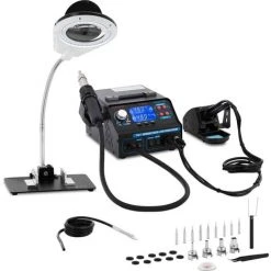 STAMOS Station De Soudage Dessoudage SMD Fer À Souder Air Chaud Accessoires Extraction - Bleu