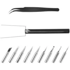 STAMOS Station De Soudage Dessoudage 2 Ecrans Led 200-480°C Buse À Air - Fer À Souder - Rouge 8 STAMOS Station De Soudage Dessoudage 2 Ecrans Led 200-480°C Buse À Air - Fer À Souder - Rouge -Soudure à larc Sales Store 13814217 4