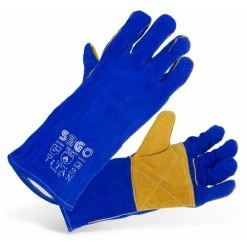 STAMOS Gants De Soudeur Gants De Travail Cuir Gants De Protection Type A / B Gr.10 - Bleu