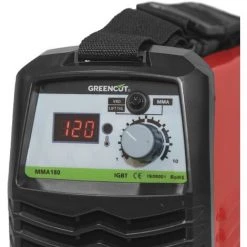 Soudeuse DC Inverter, Puissance 25A-180A, Tension 230V, Technologie IGBT, Kit électrode 1.0mm-2.5mm - Greencut MMA180 -Soudure à larc Sales Store 15012374 3
