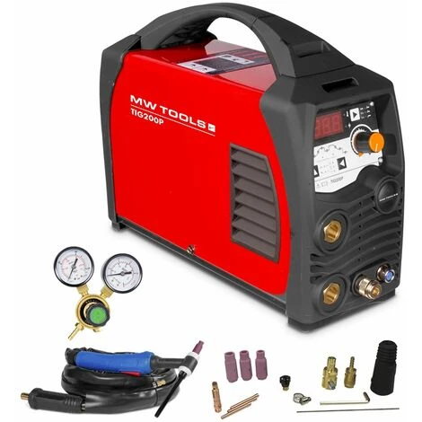 Poste à Souder Inverter TIG 200A - HF - Manomètre Inclus MW-Tools TIG200P 1 Poste à Souder Inverter TIG 200A - HF - Manomètre Inclus MW-Tools TIG200P