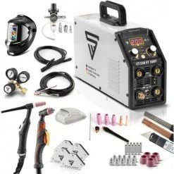 STAHLWERK CT550 ST- équipement Complet - Soudeuse Compacte TIG / MMA Avec Coupeur Plasma Jusqu'à 12 Mm, 200 Ampères TIG/MMA + 50 Ampères CUT, 7 Ans De Garantie