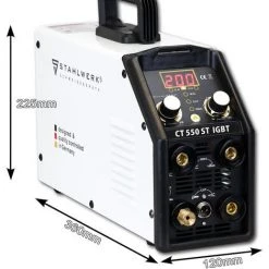 STAHLWERK CT550 ST- équipement Complet - Soudeuse Compacte TIG / MMA Avec Coupeur Plasma Jusqu'à 12 Mm, 200 Ampères TIG/MMA + 50 Ampères CUT, 7 Ans De Garantie -Soudure à larc Sales Store 23625662 3