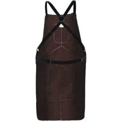 STAMOS Tablier Soudeur Soudure Soudage Vêtements Protection Sécurité Cuir De Vache L - Argent, Marron -Soudure à larc Sales Store 24394501 4