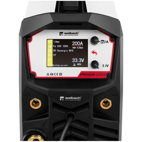 STAMOS Poste À Souder À L'Arc Gaz Inverter IGBT MIG/MAG MMA TIG FCAW Synergique 200A - Blanc, Blanc Mat 2 STAMOS Poste À Souder À L'Arc Gaz Inverter IGBT MIG/MAG MMA TIG FCAW Synergique 200A - Blanc, Blanc Mat – Image 2