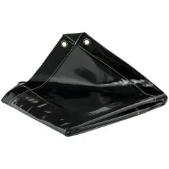 STAMOS Rideau De Soudure Avec Cadre Bâche Ignifuge En Vinyle Rideau Protection 1,7x1,7m - Noir -Soudure à larc Sales Store 33471669 4