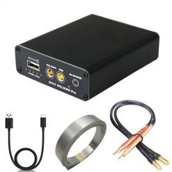 ASUPERMALL Diy Mini Spot Soudeur 5 Engrenages Portable Portable Reglable Machine De Soudage A La Machine A Accusation Rapide Batterie De Lithium Avec Stylo De Soudage Sur Place Cable De Charge En Nickel, Noir