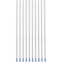 ALMI 10 Pièces électrodes De Tungstène De Soudage, Pointe Bleue D'électrode Lanthane 1.0/1.6/2.4mm, Tige D'électrode De Tungstène De Soudage De Qualité Supérieure Lanthane à 2%(2,4 X 175 Mm) -Soudure à larc Sales Store 45860726 5