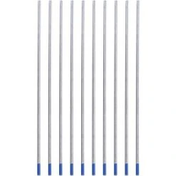 ALMI 10 Pièces électrodes De Tungstène De Soudage. Pointe Bleue D'électrode Lanthane 1.0/1.6/2.4mm. Tige D'électrode De Tungstène De Soudage De Qualité Supérieure Lanthane à 2%(2.4 X 150 Mm) -Soudure à larc Sales Store 45861341 3