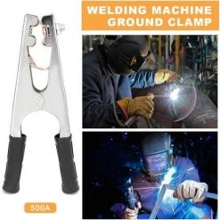 GUAZHUNIFR Pince De Masse Pour Soudure à L'arc,Pince De Masse, Pince De Masse Soudure, Pince De Masse Laiton, Fabriqué En Fer, Durable, Sûr Et Stable, Confortable à Tenir, Adapté Au Soudage électrique Guazhuni(500A) -Soudure à larc Sales Store 46565442 4