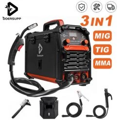 AUGIENB Machine à Souder Soudeuse DC Inverter 3 En 1 TIG MIG MMA 220V 20A-180A 1.6-3.2mm -Soudure à larc Sales Store 48585474 3