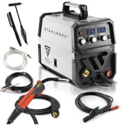 STAHLWERK MIG MAG 175 ST IGBT - MIG MAG Machine à Souder Au Gaz Inerte Avec 175 A, Fil Fourré FLUX, Avec Soudage Manuel MMA, Garantie De 7 Ans