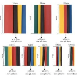 Ensemble De Boîtiers De Fils électriques, Bornes à Sertir De 350 PCS Connecteurs à Bout à Bout + 328 Tubes De Thermo-rétraction (678pcs)Macaron -Soudure à larc Sales Store 53106875 4