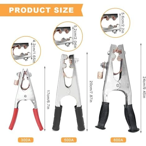 Pince De Masse Pince De Masse Laiton, Fabriqué En Fer, Durable, Sûr Et Stable, Confortable à Tenir, Adapté Au Soudage électrique (800A)Macaron 2 Pince De Masse Pince De Masse Laiton, Fabriqué En Fer, Durable, Sûr Et Stable, Confortable à Tenir, Adapté Au Soudage électrique (800A)Macaron – Image 2