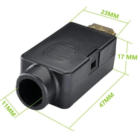 Connecteur HDMI Mâle Avec Plaque De Soudage Adaptateur De Prise Vers Bloc Bornier Connecteur De Soudure Sans Rupture Avec Coque En Plastique Macaron 2 Connecteur HDMI Mâle Avec Plaque De Soudage Adaptateur De Prise Vers Bloc Bornier Connecteur De Soudure Sans Rupture Avec Coque En Plastique Macaron – Image 2