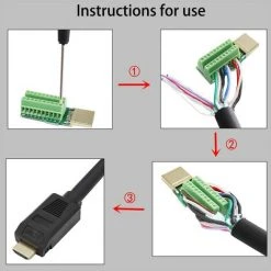 Connecteur HDMI Mâle Avec Plaque De Soudage Adaptateur De Prise Vers Bloc Bornier Connecteur De Soudure Sans Rupture Avec Coque En Plastique Macaron 9 Connecteur HDMI Mâle Avec Plaque De Soudage Adaptateur De Prise Vers Bloc Bornier Connecteur De Soudure Sans Rupture Avec Coque En Plastique Macaron -Soudure à larc Sales Store 53106883 5