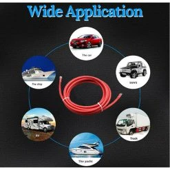 Cosse De Câble 50cm M8 Accessoires De Réparation De Câble De Fil De Terre De Batterie De Fil De Cuivre Rouge Et Noir Macaron -Soudure à larc Sales Store 53106903 5