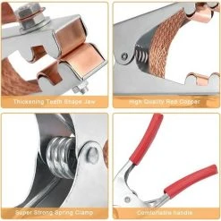 Pince De Masse Pince De Masse Laiton, Fabriqué En Fer, Durable, Sûr Et Stable, Confortable à Tenir, Adapté Au Soudage électrique (300A)Macaron 7 Pince De Masse Pince De Masse Laiton, Fabriqué En Fer, Durable, Sûr Et Stable, Confortable à Tenir, Adapté Au Soudage électrique (300A)Macaron -Soudure à larc Sales Store 53106912 3