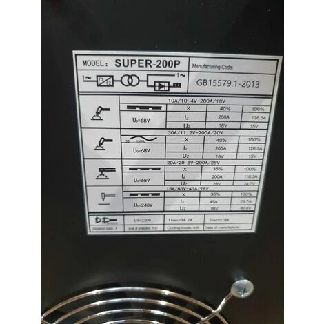 Varan Motors - Super200P Poste à Souder Et Découper 230v SUPER-200P, Tig AC/DC Pulse, Arc, Plasma, Aluminium.... - Vert 4 Varan Motors - Super200P Poste à Souder Et Découper 230v SUPER-200P, Tig AC/DC Pulse, Arc, Plasma, Aluminium.... - Vert – Image 4