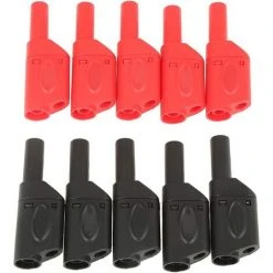 FR-LIFE BR-Vie 10 Pièces Connecteurs Bananes Enfichables 4 Mm De Sécurité Entièrement Isolés Rouge Noir -Soudure à larc Sales Store 57143479 5