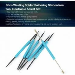 MONLY Baguette De Soudage 6 Pcs Soudage De La Station De Soudage De La Station De Soudage De Fer De Fer De Fer, Outil D'assistance De Chaleur électronique, Ensemble De La Puce D'alésoir. Soudeur Pou -Soudure à larc Sales Store 57218912 3