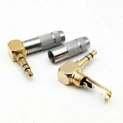 IRISFR Lilaris 2X Prise Mini Jack 3,5mm Coude Male à Souder Stéréo Fiche Male MiniJack 3.5 Mm Connecteur Soudure Angle 90° Angle Plaque Or -Soudure à larc Sales Store 58807740 5