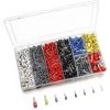 IRISFR Lilaris 1800 Pcs Boîtes à Bornes Sertir Isolées Embouts De Câblage Câble De Cosses 0,5-10,00 Mm² Pour Pince Électricien