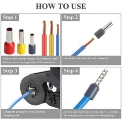 IRISFR Lilaris 1800 Pcs Boîtes à Bornes Sertir Isolées Embouts De Câblage Câble De Cosses 0,5-10,00 Mm² Pour Pince Électricien -Soudure à larc Sales Store 58807748 3