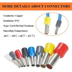 IRISFR Lilaris 1800 Pcs Boîtes à Bornes Sertir Isolées Embouts De Câblage Câble De Cosses 0,5-10,00 Mm² Pour Pince Électricien -Soudure à larc Sales Store 58807748 4