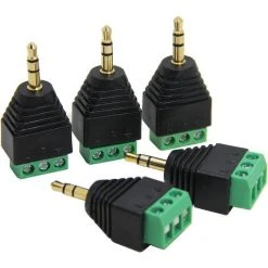 IRISFR Lilaris Adaptateur (Lot De 2) Jack 3,5 Mm Vers Bornier à Vis, Connecteur Jack Mâles Stéréo TRS De 3.5mm à 3 Pôles Adaptateur De Réparation Sans Soudure Pour Câble Aux, Câblage Stéréo Et Câble D'Extension IR -Soudure à larc Sales Store 58807749 3
