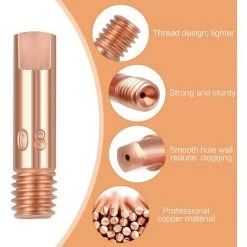IRISFR Lilaris 40PCS Buse Mig 0,8, Embouts De Contact De Buse De Soudage 15AK MIG/MAG Ensemble De Support De Connecteur De Gaz 0,8 Pour Consommables De Torche De Soudage -Soudure à larc Sales Store 58807778 4