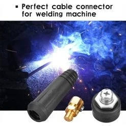 IRISFR Lilaris DKJ Soudage TIG Câble Panneau Connecteur Et Prise De Panneau Adaptateur Rapide(DKJ10-25 Noir)une Pièce -Soudure à larc Sales Store 58807781 4