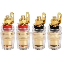 MACARON Connecteur De Prise Banane Pour Borne De Haut-Parleur Amplificateur Plaque Murale(4 Pièces 4 Mm)LO-Ron