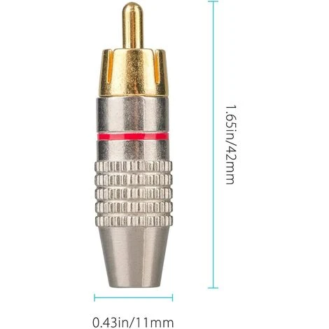 MACARON RCA Connecteur Male,Connecteurs Audio Vidéo RCA,RCA Terminal Connecteur Audio,RCA Connecteur à Sans Soudure,Connecteurs RCA Plug Jack(16pcs)LO-Ron 2 MACARON RCA Connecteur Male,Connecteurs Audio Vidéo RCA,RCA Terminal Connecteur Audio,RCA Connecteur à Sans Soudure,Connecteurs RCA Plug Jack(16pcs)LO-Ron – Image 2