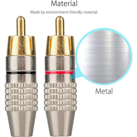 MACARON RCA Connecteur Male,Connecteurs Audio Vidéo RCA,RCA Terminal Connecteur Audio,RCA Connecteur à Sans Soudure,Connecteurs RCA Plug Jack(16pcs)LO-Ron 3 MACARON RCA Connecteur Male,Connecteurs Audio Vidéo RCA,RCA Terminal Connecteur Audio,RCA Connecteur à Sans Soudure,Connecteurs RCA Plug Jack(16pcs)LO-Ron – Image 3