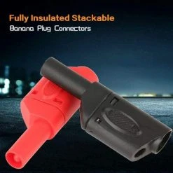 SLBRILLèRE Fiche Connecteurs Bananes Enfichables 4 Mm De Sécurité Entièrement Isolés Rouge Noir 10 Pièces -Soudure à larc Sales Store 61302735 3