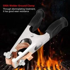 MACARON Gear Pince De Masse De Soudage, Pince De Terre De Soudage Galvanisée Pince De Tige De Terre 500A Magnétique Bonne Conductivité Pour Soudeur Pour Soudeur Manuel(US Type)LO-Ron -Soudure à larc Sales Store 61308306 4