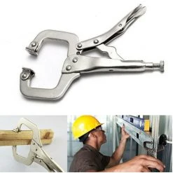 MACARON Lot De 2 Colliers De Serrage De Avec Patins Pivotants En Acier Pince étau De Soudage（170*85*15mm）LO-Ron -Soudure à larc Sales Store 61308317 5