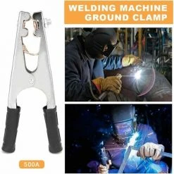 Ensoleillé Pince De Masse Pour Soudure à L'arc,Pince De Masse, Pince De Masse Soudure, Pince De Masse Laiton, Fabriqué En Fer, Durable, Sûr Et Stable, Confortable à Tenir, Adapté Au Soudage électrique (500A) -Soudure à larc Sales Store 64686806 4