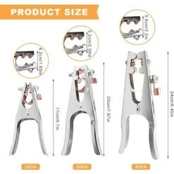 TINOR Pince De Masse, Pince Soudure, 1 Pince De Terre De Soudage, Fait De Fer + Laiton, Solide Et Durable, Matériel De Soudage Professionnel, Pour La Plupart Des Machines à Souder (500A) -Soudure à larc Sales Store 65723897 5