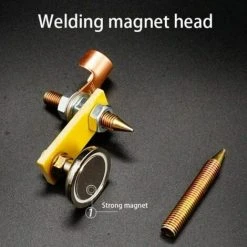 LUCKY-88 Artefact De Mise à La Terre Magnétique Puissant Machine à Souder électrique Pince à Fil De Terre Artefact De Repassage à Tête Unique Tête De Mise à La Terre Magnétique Forte + Queue De Fil + Tige Conductrice -Soudure à larc Sales Store 65806532 4