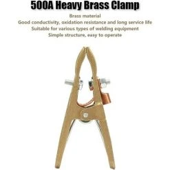 YEURIé Pince De Masse Soudure, 500A Mâchoire Lourde En Laiton, Pince De Terre De Soudage Pour Poste De Soudage Welder -Soudure à larc Sales Store 66084689 3