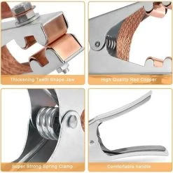 ENLENK Pince De Masse, Pince Soudure, 1 Pince De Terre De Soudage, Fait De Fer + Laiton, Solide Et Durable, Matériel De Soudage Professionnel -Soudure à larc Sales Store 67588316 3