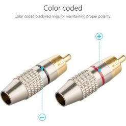 JOORRT 12Pcs RCA Connecteur Male,Connecteurs Audio Vidéo RCA,RCA Terminal Connecteur Audio,RCA Connecteur à Sans Soudure,Connecteurs RCA Plug Jack -Soudure à larc Sales Store 67688581 5