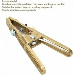ENLENK Laiton Pince De Masse, Pince De Terre à Souder Pour Souduremise à La Terre De Câble Pour La Machine De Soudure (260A) -Soudure à larc Sales Store 68580697 3